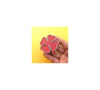 (C) 3D Metal Car Sticker Green Lucky Four Leaf Clover Fender Front Grille