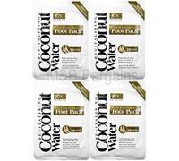 C-40331: 4 x Treatment Deep Moisturising Coconut Water Foot Pack - Penetrates Skin, Reduces Callus, Softens Cracked Heels