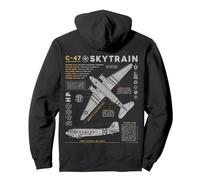 C-47 Skytrain | C47 Douglas Dakota WWII Transport Aircraft Pullover Hoodie