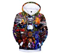 (C, 6-7 Years) 5-10 Years Kids Boys Girls Five Nights At Freddy's Casual Hoodies Fnaf Hooded Pullover Sweatshirt Tops Gifts