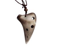 C 6 Holes Ceramic Ocarina Musical Instrument Ocarinas (Color : Natural)
