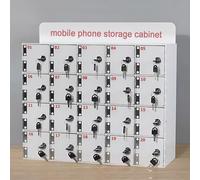 C Acrylic Cell Phone Lock Box - 25 Slot Wall Mounted Locker with Keys, Secure Storage for Employees, Classrooms & Offices, Perfect for Schools, Events & Stylish Design