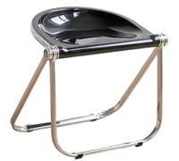 C Acrylic Folding Chair Modern Space Saving Foldable Dining Chair for Home & Kitchen Armless Indoor Outdoor Seating for Parties & Events