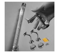 C Acrylic Hand Rail with s - 18ft Round Rod with Metal Brackets for Indoor/Outdoor Steps, Wall-Mounted Grab Bar Railing (Silver Bracket) - Durable & Stylish Safety Solution