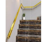 C Acrylic Indoor Stair Railing with Brackets 10ft Wall Mount il for Interior Stairs & Outdoor Steps - Yellow Bubble 310cm/122in - & Stylish Safety Solution