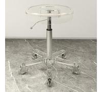 C Acrylic Swivel Rolling Stool with Adjuble Height & Foot Rest - Ideal for Spa Salon Tattoo Office Drafting (Size: 16-20" Color: C)