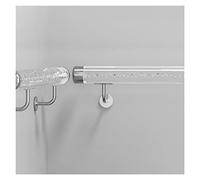 C Acrylic with Wall Brackets - Easy Install Silver Railing for Indoor Porch & Loft Solutions | Modern Home & Office Decor, Durable & Stylish Balustrade System