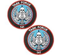 C-All of D-uty Task Force 141 Logo Patches Hook and Loop Tactical Morale Applique Fastener Military Embroidered Patch 2Pcs (Color 2)