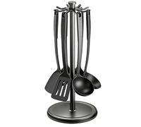 c - Aluminum + Carbon Steel + Silicone | Ceramic Kitchen Utensil Pot | Drying Rack for Kitchen Counter | Restaurant Office Drawer Home Cabinet