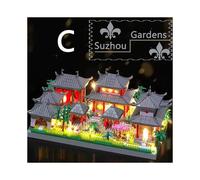 (C Back Yard) Suzhou Garden Blocks 1800+Pcs Classic Chinese Garden Mini Block Traditional