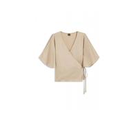 BOSS Wrap-front blouse with kimono sleeves - Style C_Bireni, 50564270 Beige 6