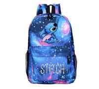 (C) Boys Girls Lilo & Stitch Backpack School Bag Students Bookbag Handbags Travelbag Daypack