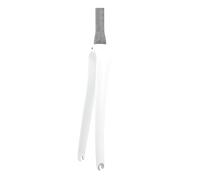 C Brake Bike Rigid Fork 700C Road Bikes Fork 28.6MM 1-1/8" Straight Tube 1-1/2" Tapered Tube Bikes Hard Fork Carbon Fiber Quick Release Bikes Front Forks 9 * 100MM QR(White,Tapered)