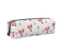 ç‹ç‹¸ä¸ŽçŽ«ç‘° Minimalist Leather Zip Pencil Case â€“ Premium Cross-Grain Pvc Leather Organizer For Pens, Art Supplies & Daily Essentials â€“ Compact, Stylish & Durable School/Office/Travel Pouch