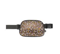 C.C Belt Bag for Women - Quilted Fanny Pack Crossbody Waist Bag with Adjustable Strap, Fashion Gift Idea, Animal Print - Brown Leopard, Regular Fit