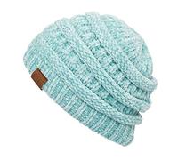 C.C Exclusives Cable Knit Beanie - Thick, Soft & Warm Chunky Beanie Hats (HAT-20A)(HAT-30)(HAT-730), Chenille Mint, One Size