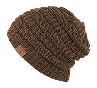 C.C Exclusives Unisex Ribbed Confetti Knit Beanie (HAT-33), New Olive, One Size