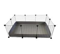 C&C Modular Cage 3 x 2 110 x 75 cm Guinea Pig Hedgehog Silver Grey