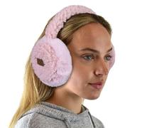 C.C Soft Winter Warm Adjustable Headband Ear Warmer Earmuffs, Sherpa New Rose