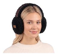 C.C Soft Winter Warm Adjustable Headband Ear Warmer Earmuffs, Stitched Band Sherpa Black