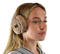 C.C Soft Winter Warm Adjustable Headband Ear Warmer Earmuffs, Taupe, One Size