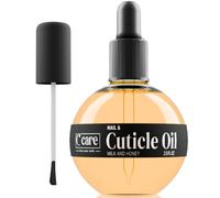 C CARE Cuticle Oil For Nails - Milk and Honey Nail Oil - Repairs Moisturizes and Strengthens Nails and Cuticles Overnight - Dropper & Brush included - Large 2.5 oz bottle