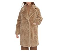 C_Catedy Coat - female - Boss - Faux Fur & Shearling Jackets - Beige - XL - Jackets XL