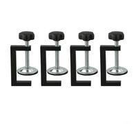 C Clamp 4pcs Industrial Strength Steel Fixed Jaw Clamp for Cabinetry Carpentry Building Shelf 10-57mm Grip
