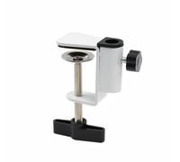 C-Clamp Base, Desk Holder Mount, Adjustable Arm Bracket, Multi-Function Clamp Stand, White Plastic Rod Base for Mobile Phones, Tablets, and Microphones