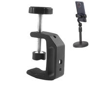 C Clamp Camera Mount - Adjustable Tripod Clip Holder, Secure C-Shaped Bracket | Heavy-Duty Desktop Tripod Stand for Live Streaming, Podcasting, Online Teaching, Video Conferencing, Aluminum Alloy Came