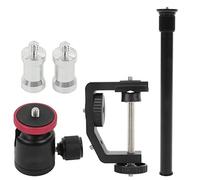 C Clamp Desk Mount Camera Stand Set, Aluminium Alloy Adjustable Extension Rod 33-60cm - Stable Support, Smooth Height Adjustment, Perfect for Streaming