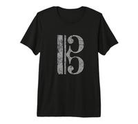 C-Clef (Vintage Gray) Musicians Viola Cello Premium T-Shirt