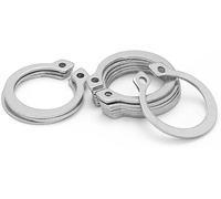 C-Clips snap Rings, C Type External Circlip Retaining Rings for Shaft Stainless/Carbon Steel M3-M16 Pack of 30-50pcs(Stainless Steel,M13(30pcs))