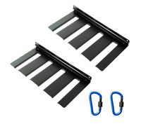 C CLOKA Cloka Metal 4 Drill Wall Rack - 2 Pack - Wall Mount Tool Storage Organizer for Garage - Drill Holder Rack for Workshop - Complete with 2 Carabiners