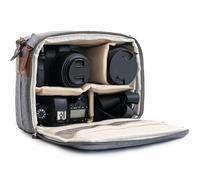 C Coiro Camera Bag for Digital DSLR SLR, Protection, Waterproof Mirrorless Small Camera Bag, Camera Lens Case, Travel Organizer Camera Insert for Backpack, Gray Color