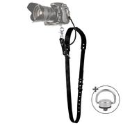 C Coiro Camera Strap Accessories for One Camera Professional Single Leather Harness Shoulder Strap Quick Release Gear DSLR/SLR Strap, Black