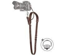 C Coiro Leather Camera Strap for One Camera - Professional Single Leather Harness Shoulder Strap Quick Release Gear DSLR/SLR, Brown