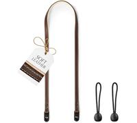 C Coiro Slim Leather Camera Strap with Quick Release, Neck Adjustable Camera Shoulder Strap DSLR SLR Compatible with Fuji Sony Nikon Leica Canon, Padded/Brown