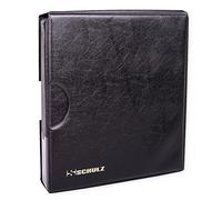 C Collector Coin Collection Album With Sleeve Cover - 50p £1 £2 Collecting Holder - Storage Binder Protect and Store For 200 Coins - Schulz Black Medium (21cm x 23cm)