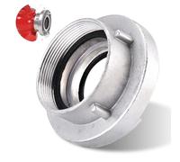 C Coupling 1-1/2 Inch Fixed Coupling Internal Thread with Seal for Pipes Container Fabric Hoses, Fire Engine Coupling Hose Coupling