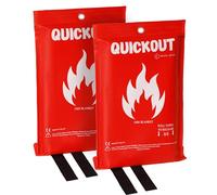 C CRYSTAL LEMON 2 Pack Fire Blanket, Fire Suppression Blanket, Fiberglass Blanket 39x39 inches