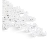 C CRYSTAL LEMON 394 Piece Letter Board Letters, 3/4 Inch (approx. 19 mm) White Plastic Letters, Numbers and Symbols, Replacement Set for Felt Letter Boards and Changeable Message Boards