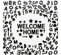C CRYSTAL LEMON Black Precut Letter Board Letters, 394 Pieces, 0.75 Inch Plastic Letters Numbers and Symbols, Fits Standard Felt Letter Boards, Not for Pegboards