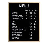 C CRYSTAL LEMON Large Black Felt Letter Board 60×75 cm - Vintage Changeable Menu Sign with White Letters for Cafés, Restaurants, Pubs, Shops and Home Display