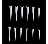 C Curved Long French Fake Tips Half Cover Acrylic Fake Claw Nail Artificial Art Nail Tips Artificial Fake Nail