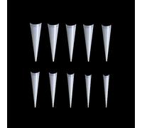 C Curved Long French Fake Tips Half Cover Acrylic Fake Claw Nail Artificial Art Nail Tips Artificial Fake Nail