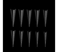 C-Curved Long French False Nail Tips, XL Clear 500pcs | 300 / 500pcs Nail Tips Half Cover Clear / Natural Fake-Nails, Artificial Nail Art Fingernail Tips