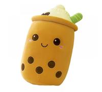 (C) Cute Ice Milk Tea Plush Pillow, Plush Toys, Food Shape Pillow Fruit Milk Tea Children's Birthday Gift (13.7 Inch,green)