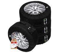 C&D Set of 4 Premium black tire covers, for all types of tires up to 660 mm (14-18")