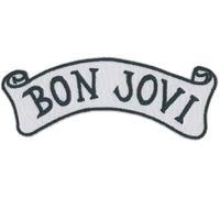 C&D Visionary Bon Jovi Banner Logo Patch, White, Black